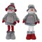 Melrose Set of 2 Plush Snowmen Christmas Tabletop Decorations 17.5"